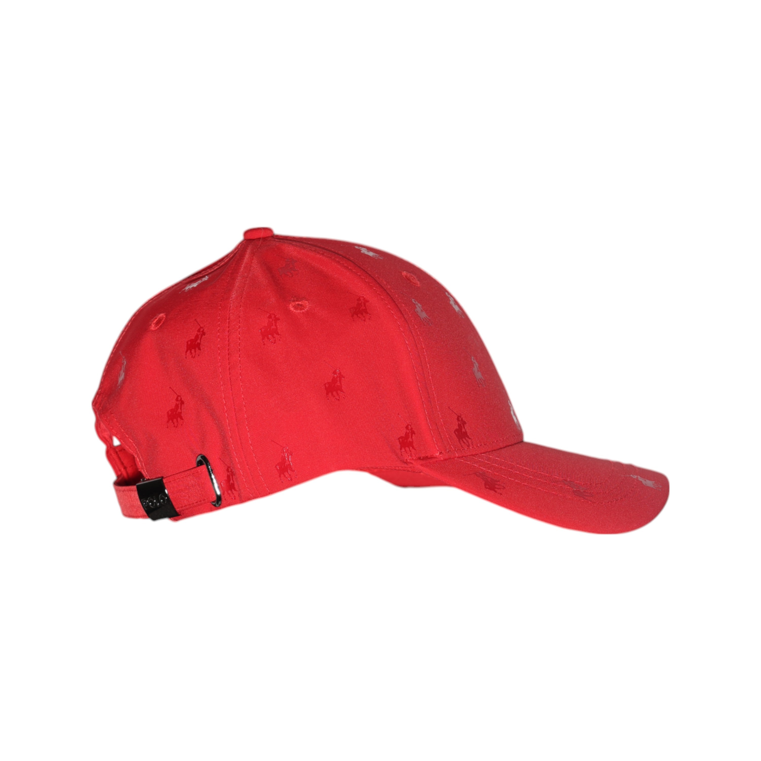 Polo Cap 6 Panel Monogram Peak Red